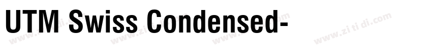 UTM Swiss Condensed字体转换